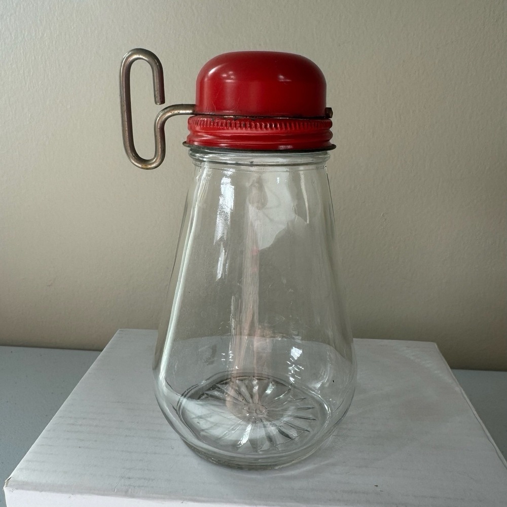 Vintage Federal Tool Corp Chicago Nut Cheese Chopper Grinder Glass Jar Turn Key